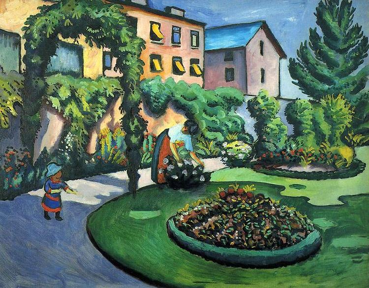 August Macke Gartenbild oil painting image